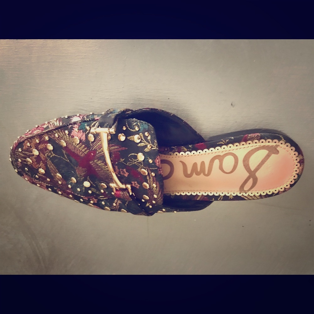SAM EDELMAN JEWEL TONES MULES SIZE 7.5